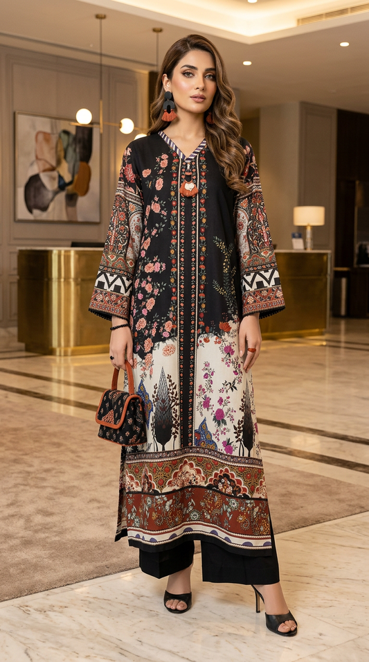 Florence Linen Ready to Wear 2 Pcs Kaftan Dress
