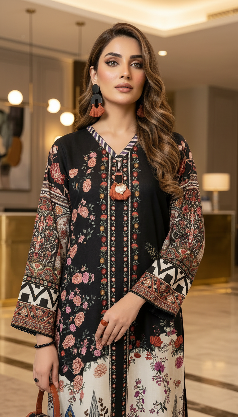 Florence Linen Ready to Wear 2 Pcs Kaftan Dress