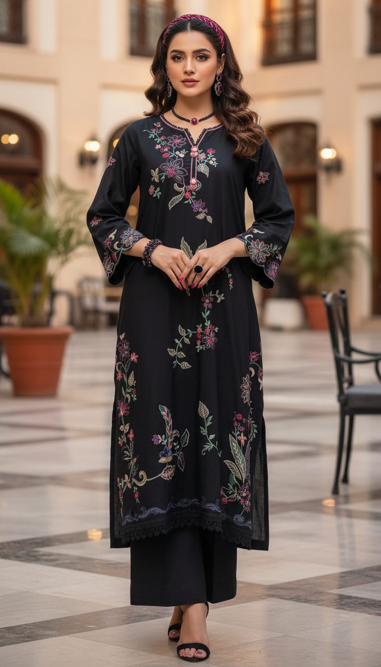Turkia Embroidered Kaftan Ready to Wear 2 Pcs