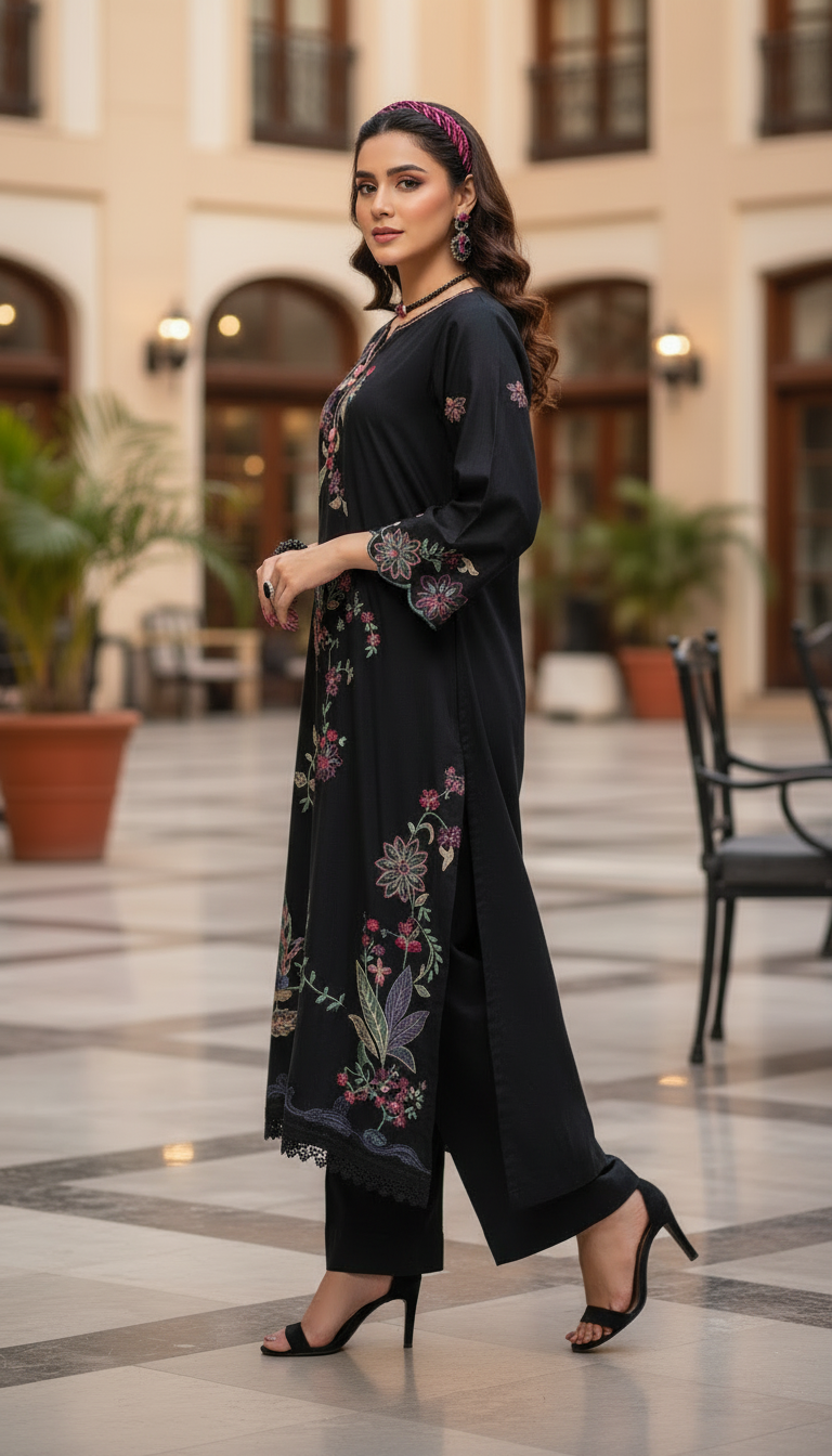 Turkia Embroidered Kaftan Ready to Wear 2 Pcs