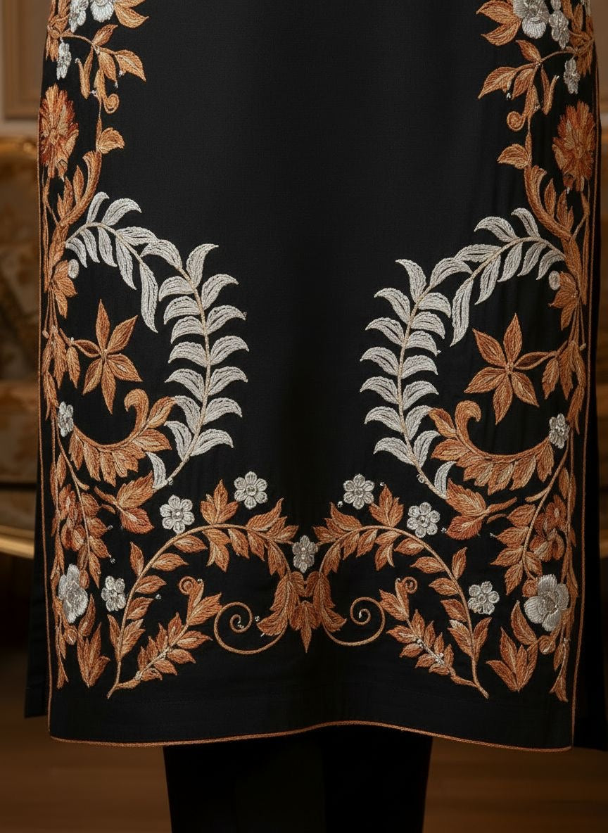 Black Coffee Ready to Wear 2 Pcs Embroidered Dress