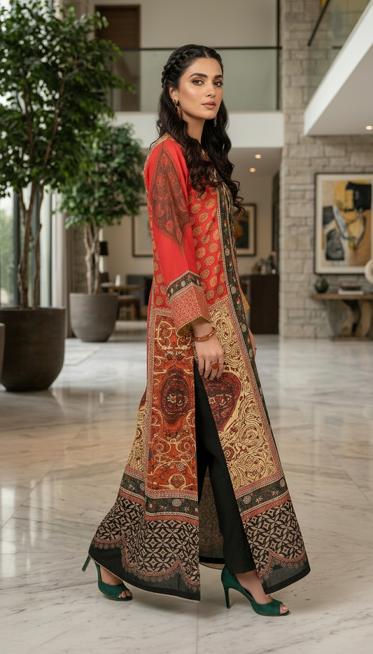 Zoe Viscose Kaftan Ready to Wear 2 Pcs