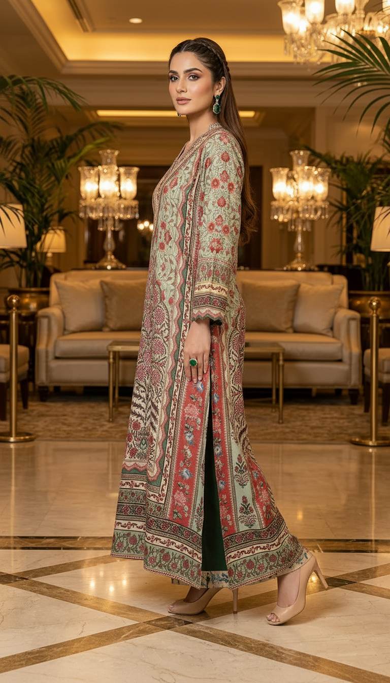 Zinnia Ready to Wear 2 Pcs Printed pure Viscose Dress
