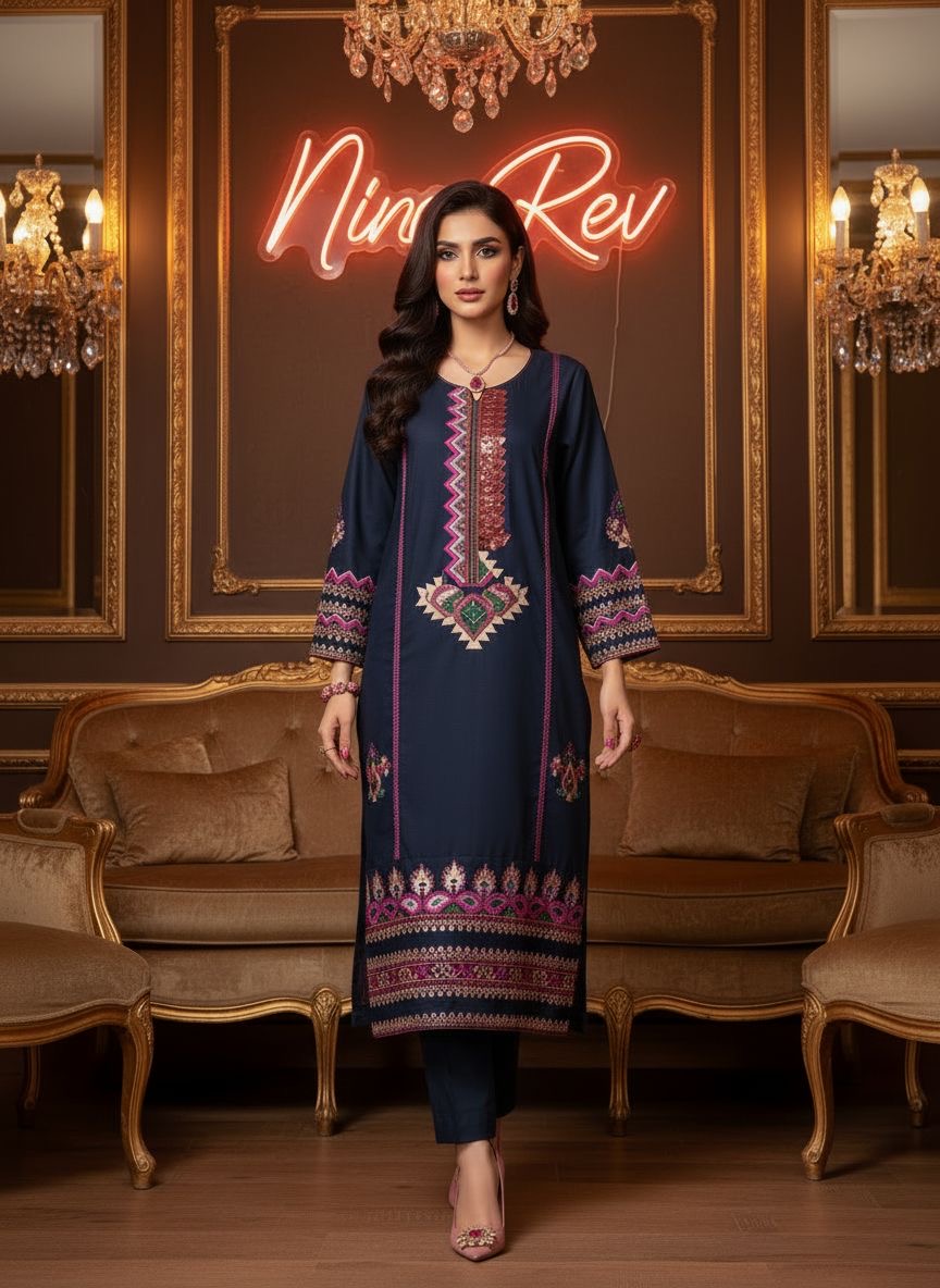 Harper Ready to Wear 2 Pcs Embroidered Dress