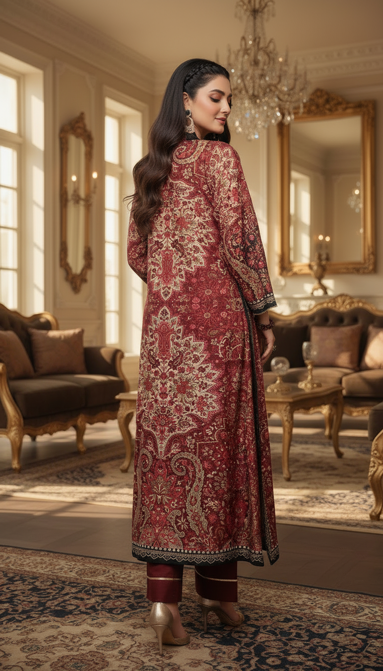 Samera Linen Ready to Wear 2 pcs kaftan Dress