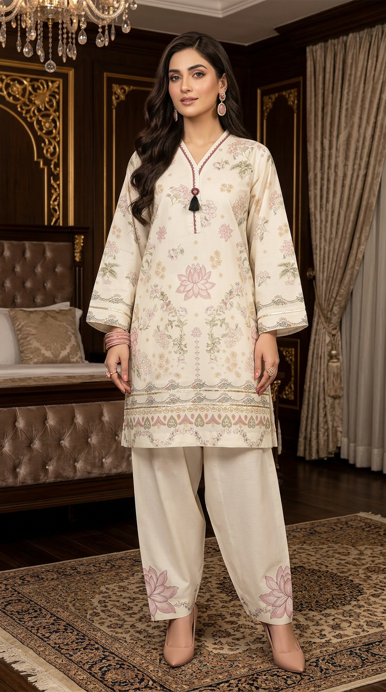 Zohra Ready to Wear 3 Pcs Cambric Dress