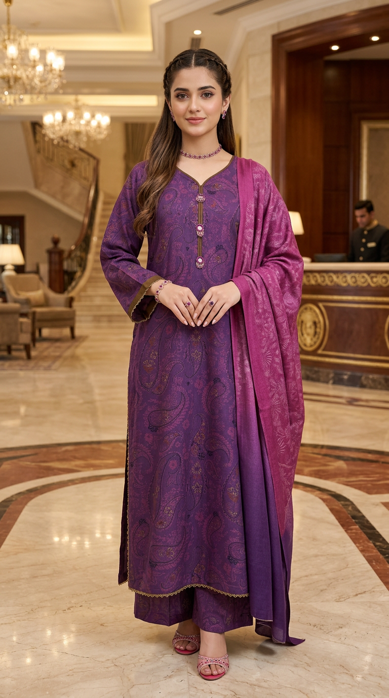Sneha Ready to Wear 3 Pcs Marina Dress with Marina Shawl