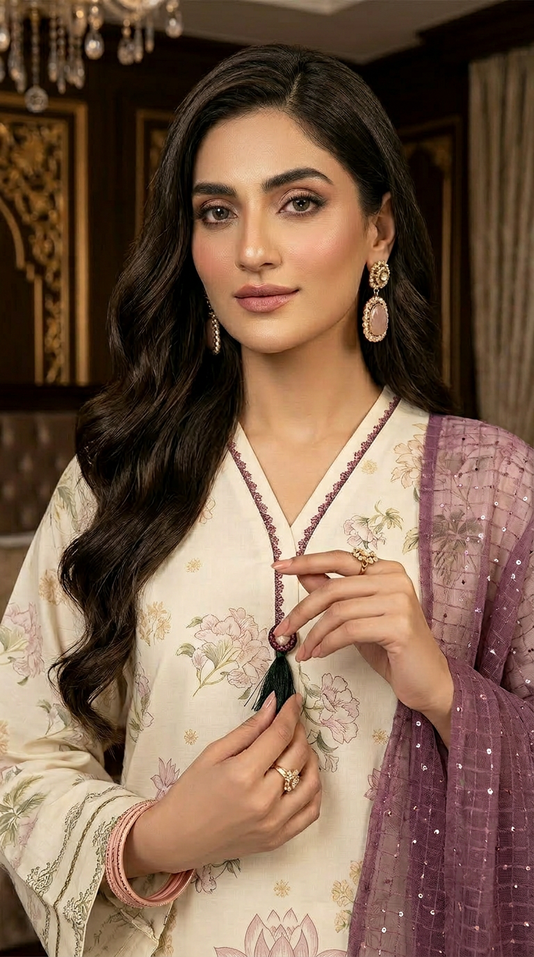 Zohra Ready to Wear 3 Pcs Cambric Dress