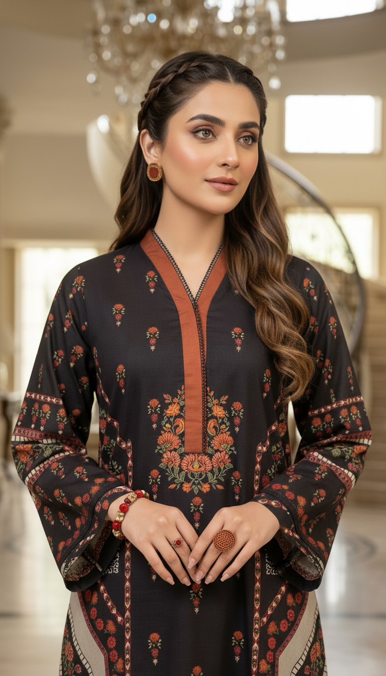 Sumbul Ready to Wear 2 Pcs Kaftan Dress