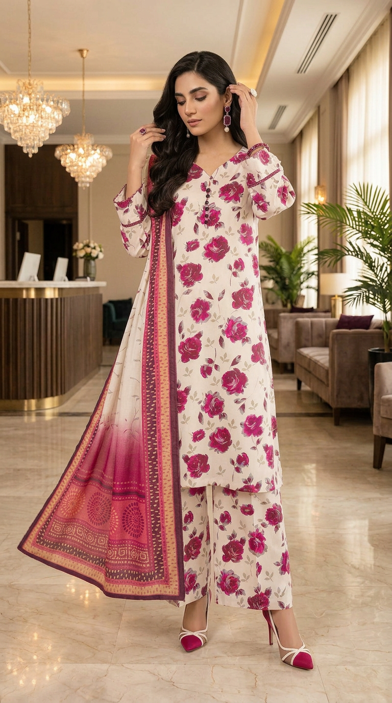 Gulab Marina Ready to Wear 3 Pcs Dress