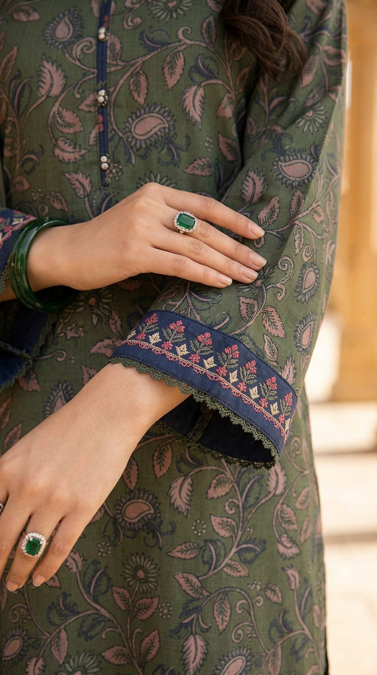 Anna Green Ready to Wear 3 Pcs Marina Dress with Shawl