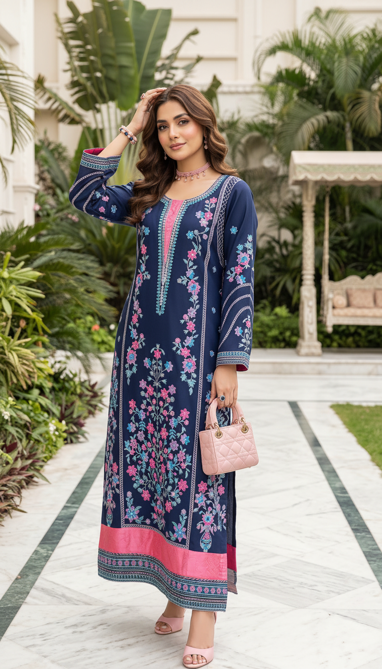 Kinza Ready to Wear 2 Pcs Embroidered Dress
