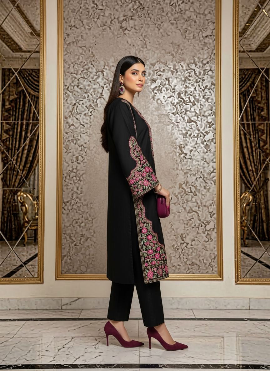 Deejay Ready to Wear 2 Pcs Embroidered Dress