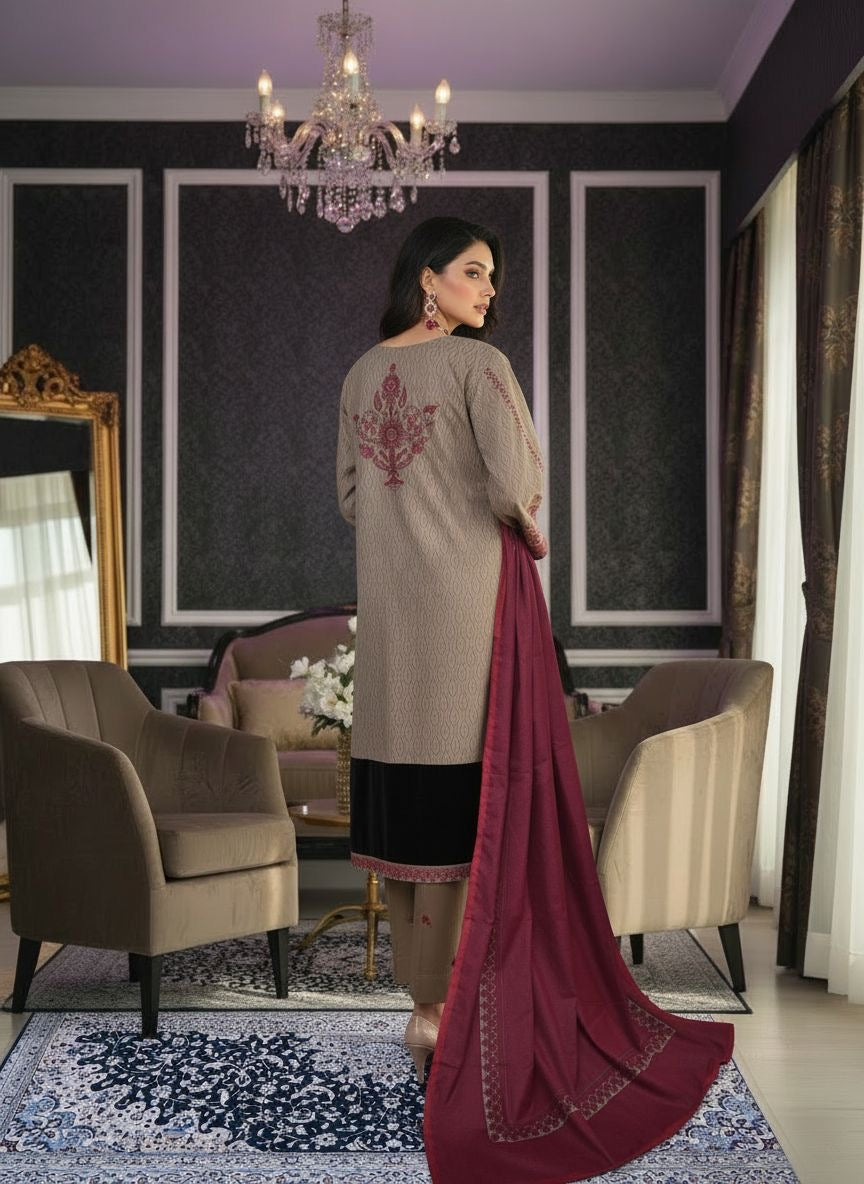 Riwayat Ready to Wear 3 Pcs Embroidered Marina Dress