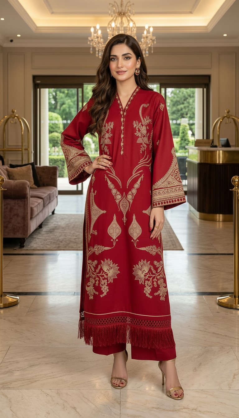Redison Lawn Ready to Wear 2 Pcs Kaftan Dress