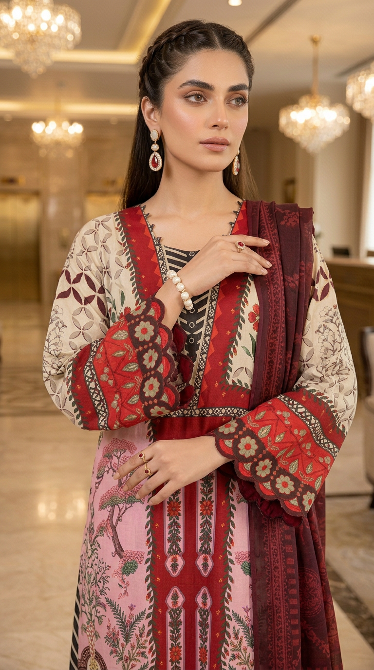 Ashal Ready to Wear 3 Pcs pure Viscose Dresa