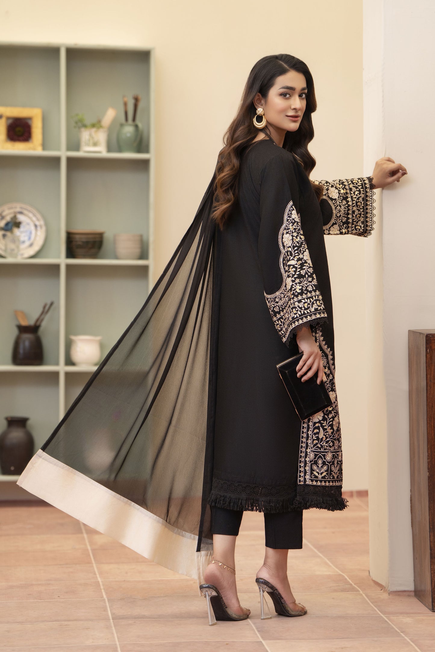 Armeena Luxury Ready to Wear 3 Pcs Embroidered Dress