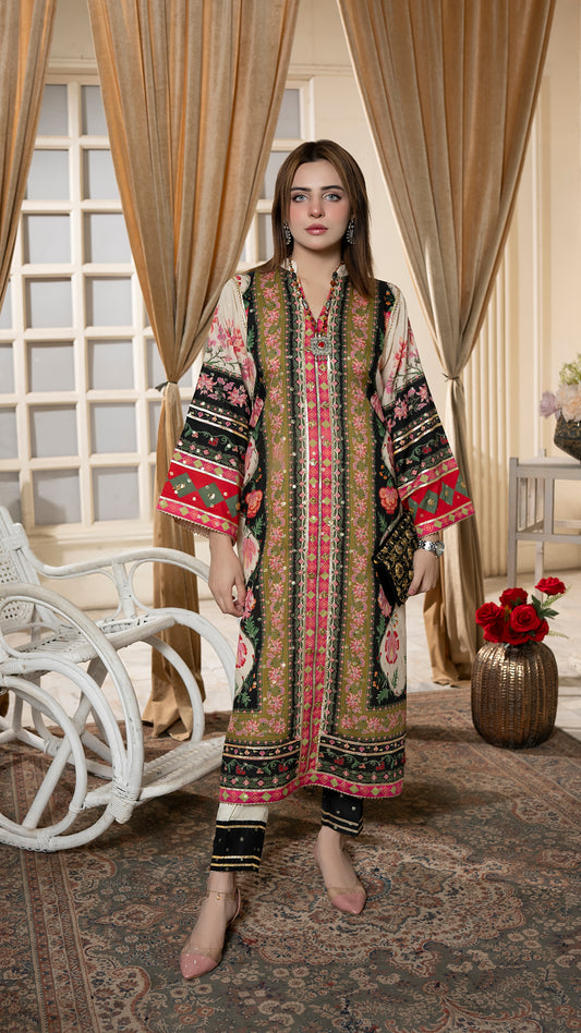 Afsana Luxury Ready to  Wear 2 Pcs Embroidered Dress