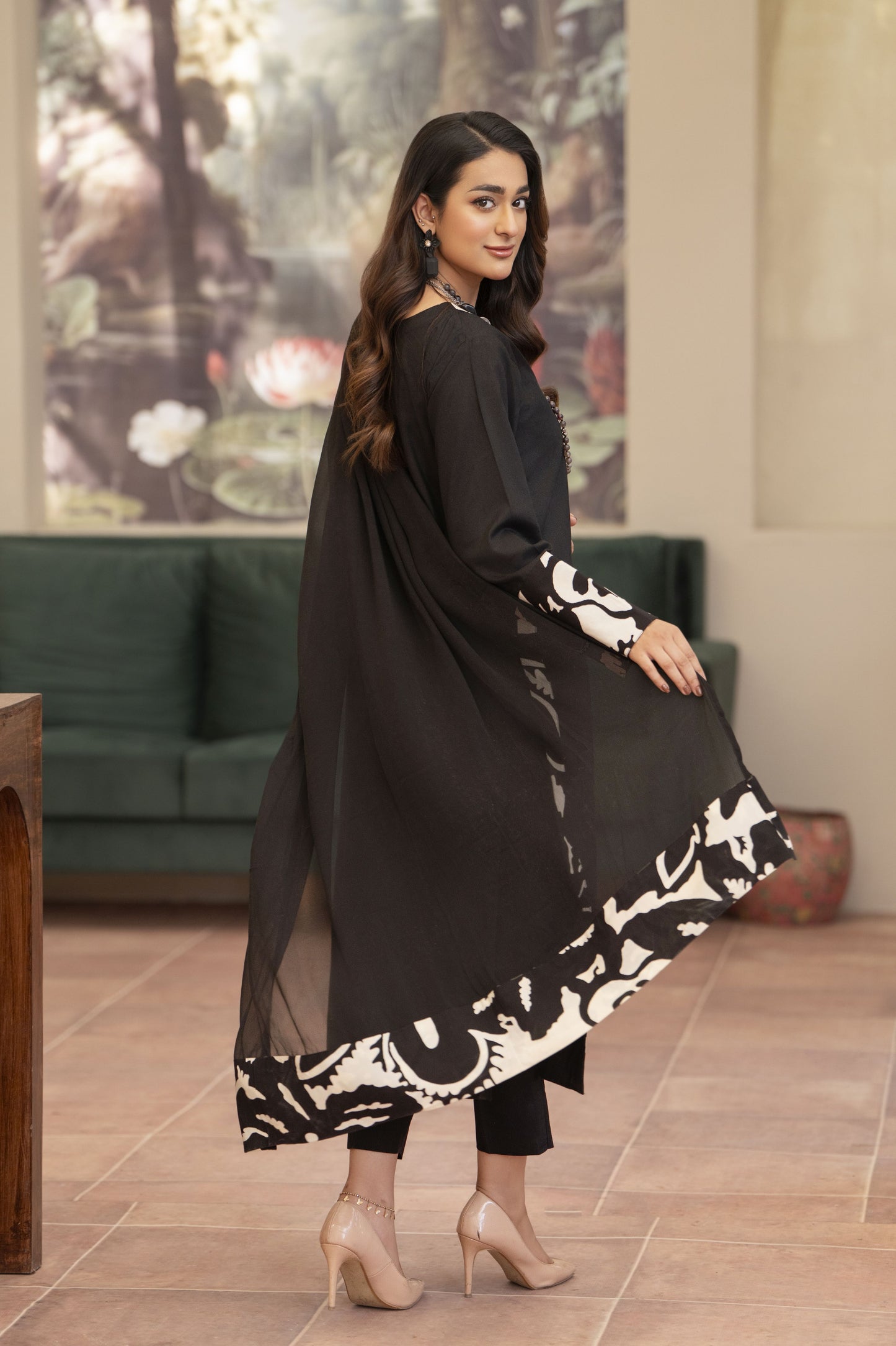 Monochrome Ready to Wear 3 Pcs Spring Dress