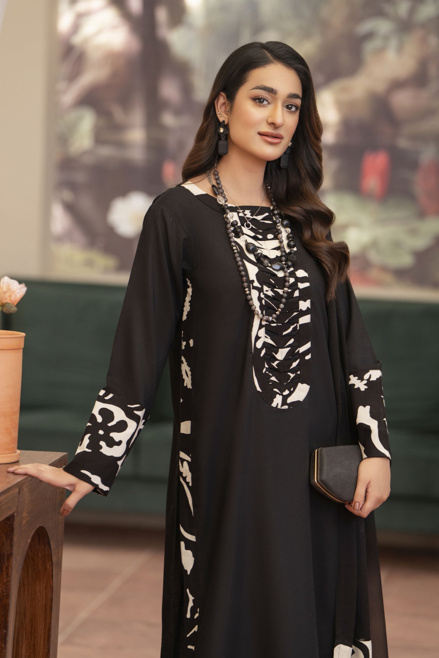 Monochrome Ready to Wear 3 Pcs Spring Dress