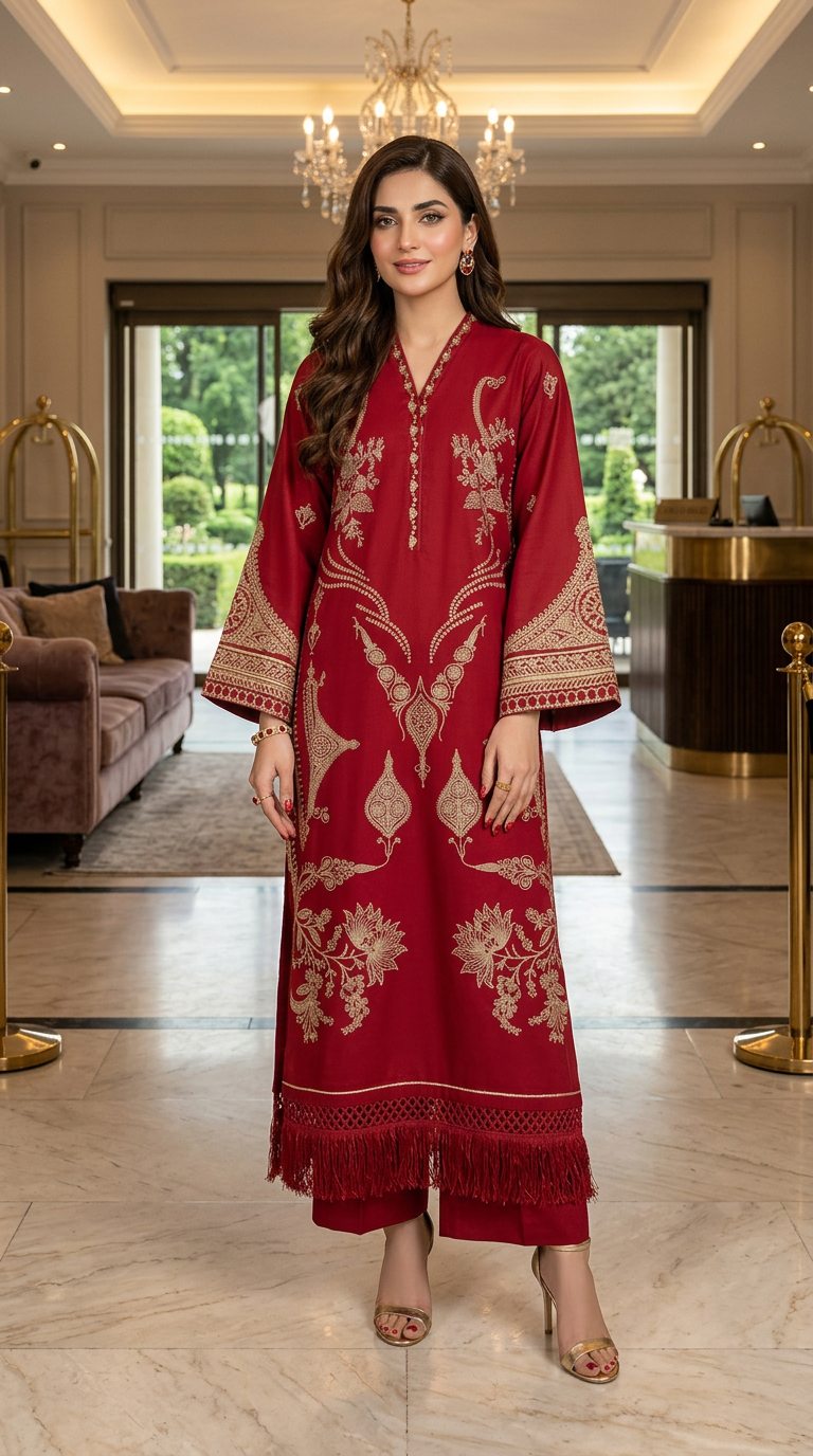 Redison Lawn Ready to Wear 2 Pcs Kaftan Dress