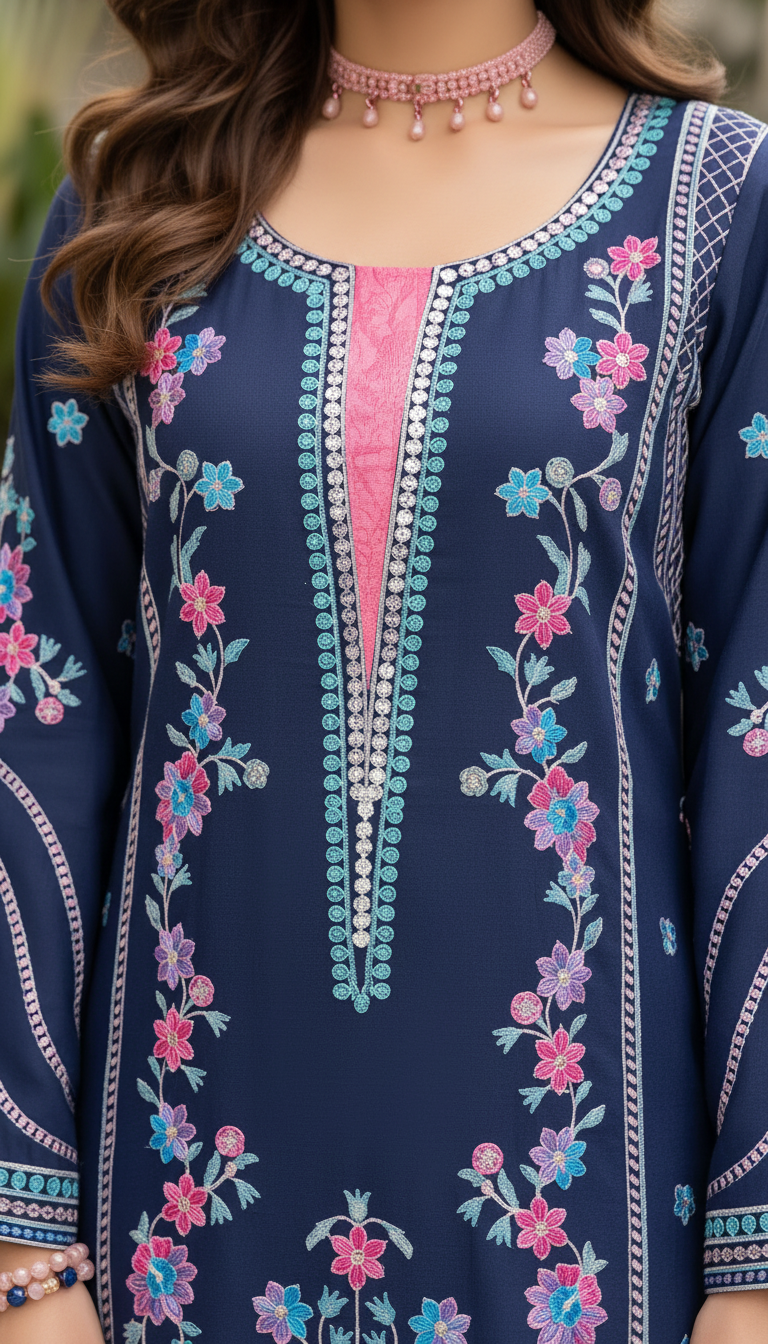 Kinza Ready to Wear 2 Pcs Embroidered Dress