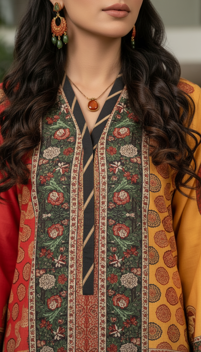 Zoe Viscose Kaftan Ready to Wear 2 Pcs