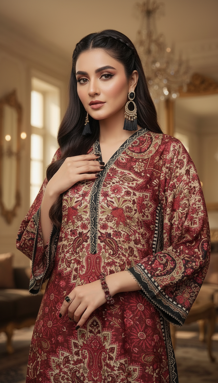 Samera Linen Ready to Wear 2 pcs kaftan Dress