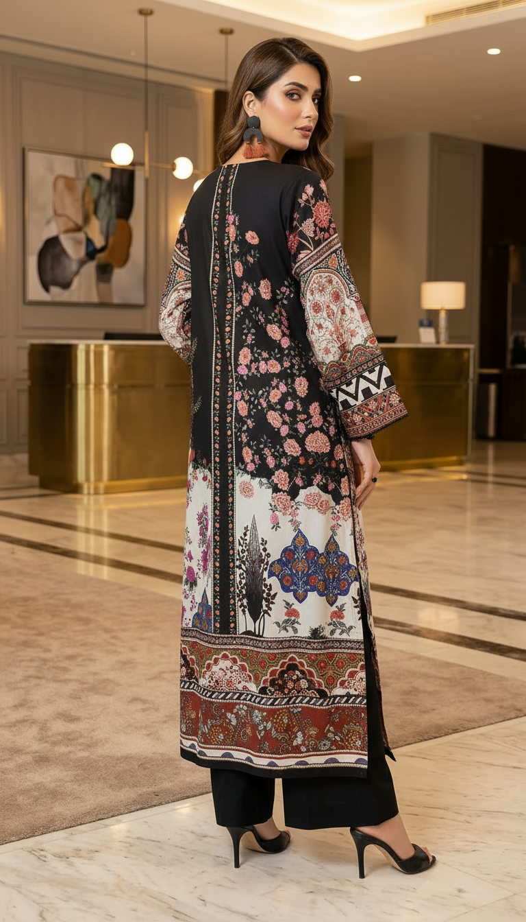 Florence Linen Ready to Wear 2 Pcs Kaftan Dress