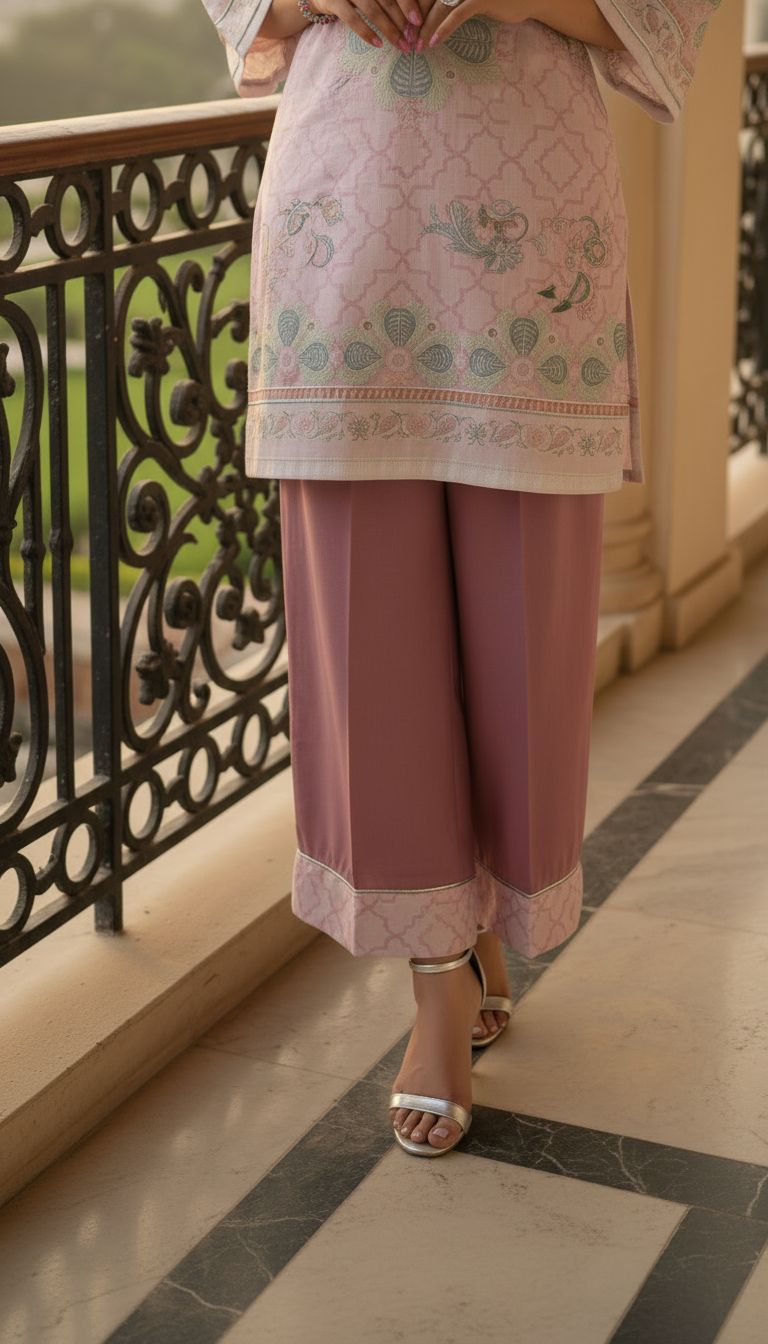 Sakeena Pink Ready to Wear 2 Pcs Dress