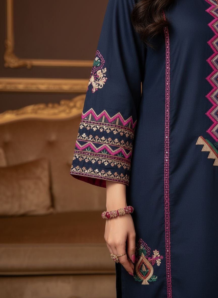 Harper Ready to Wear 2 Pcs Embroidered Dress