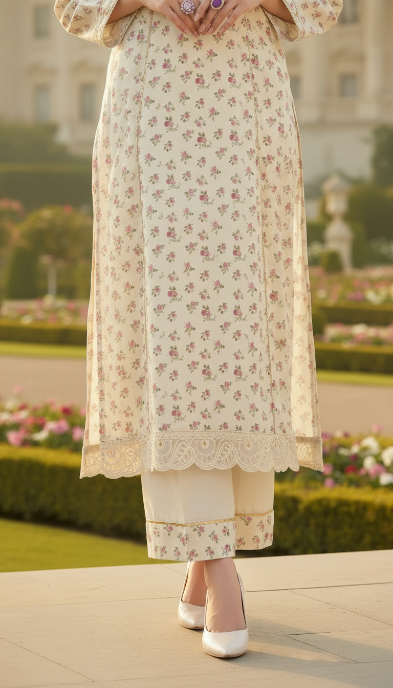 Titlee Ready to Wear 3 Pcs Hand Embroidered Dress