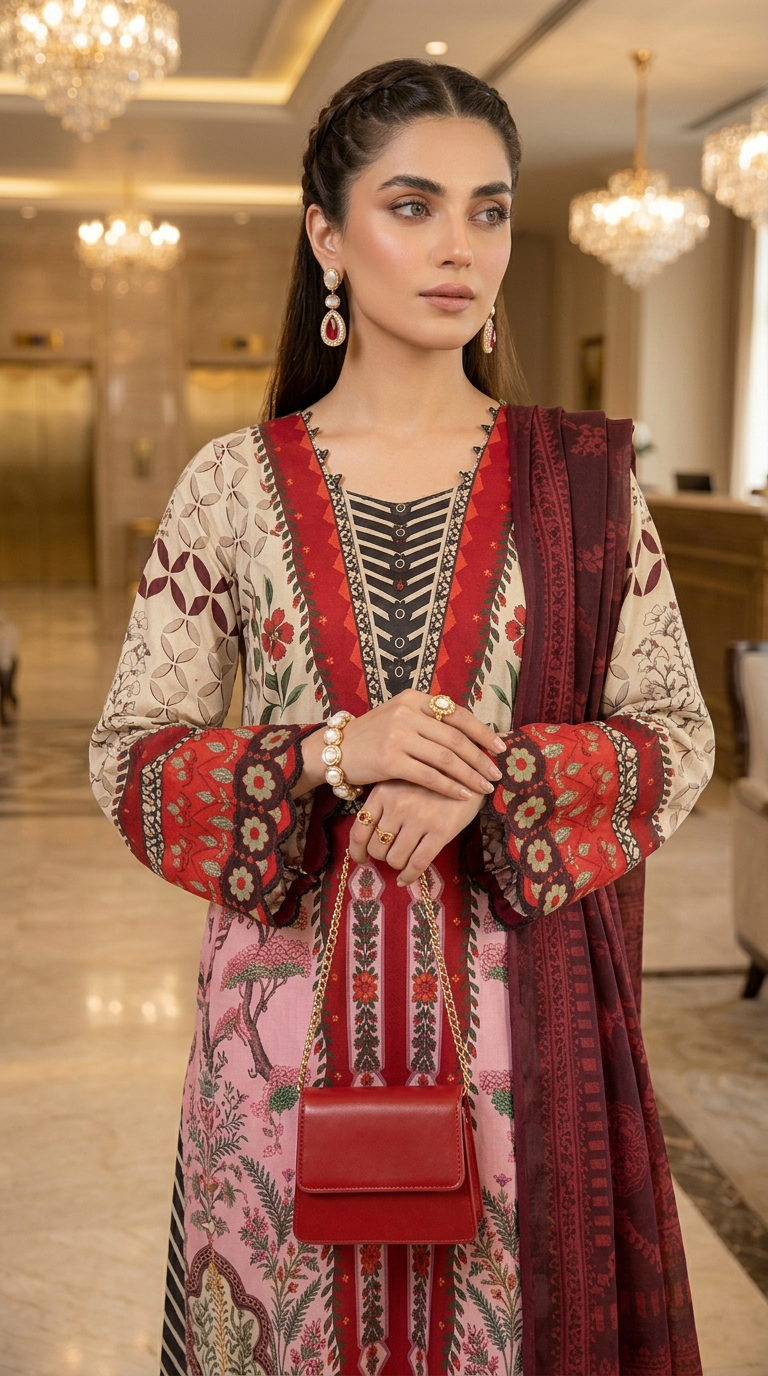 Ashal Ready to Wear 3 Pcs pure Viscose Dresa