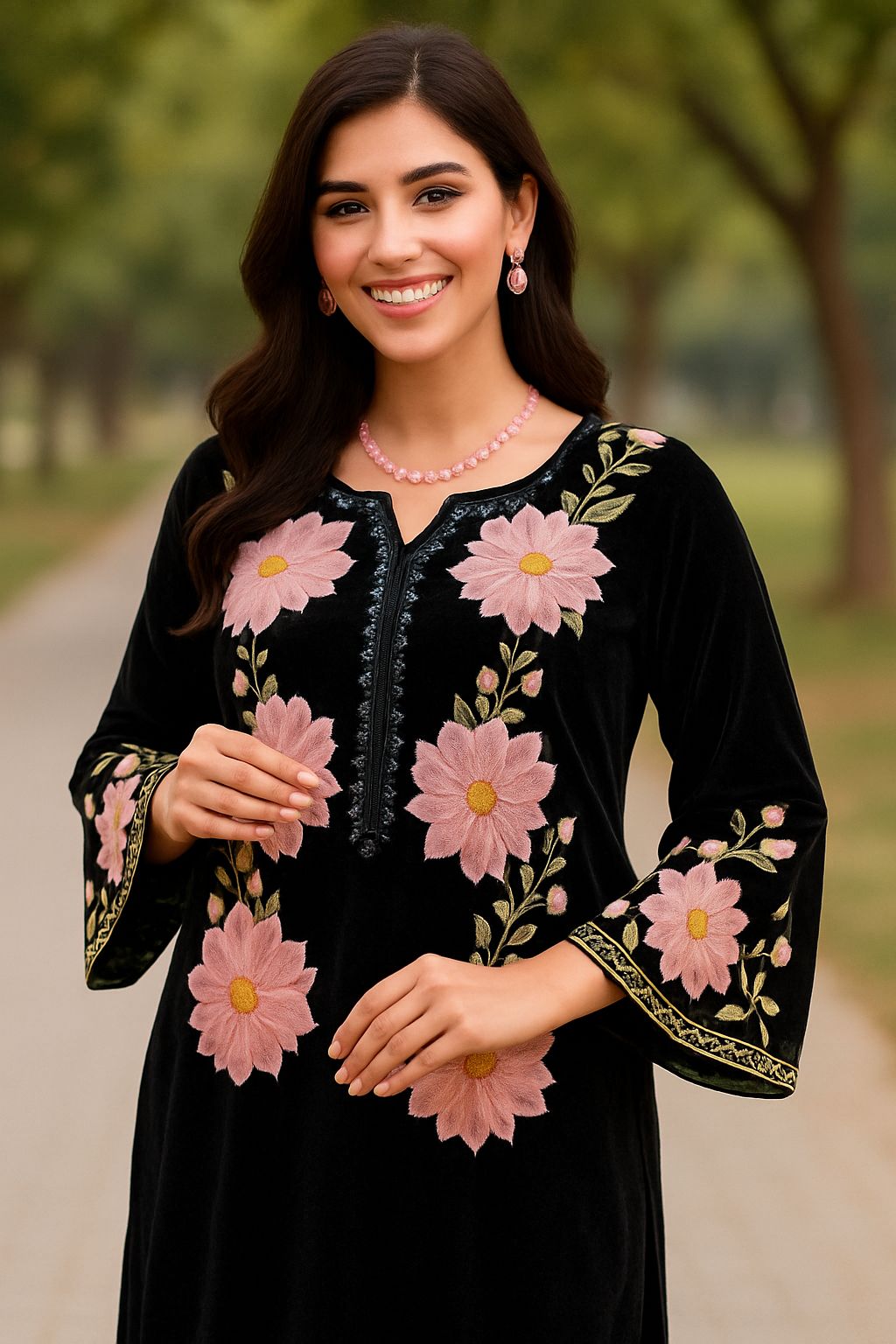 Tehzeeb Luxury 2 Pcs Velvet Embroidered Dress