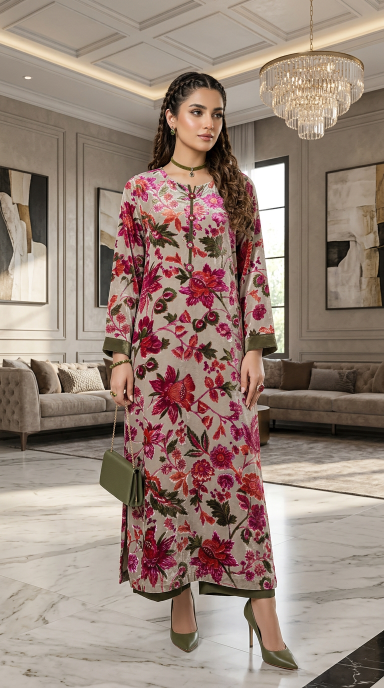 Rose Exclusive Palachi Ready to Wear 2 Pcs Dress