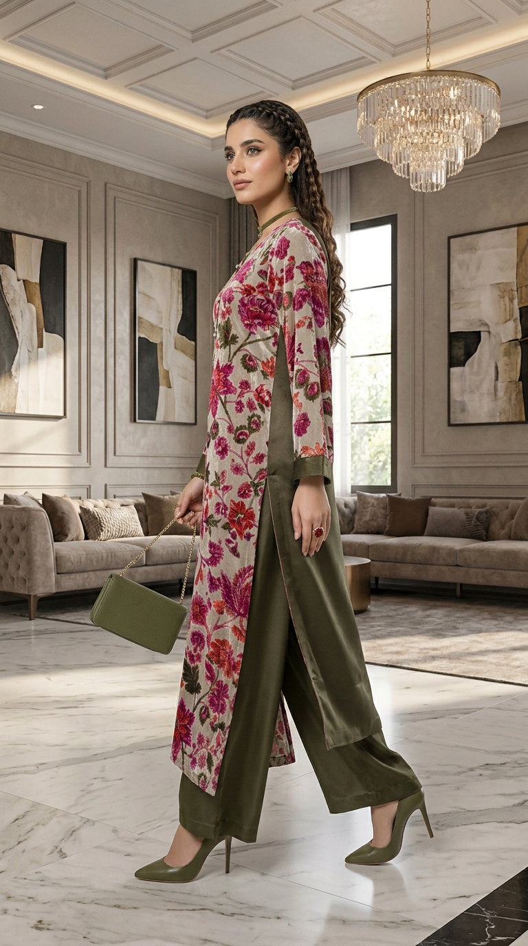 Rose Exclusive Palachi Ready to Wear 2 Pcs Dress