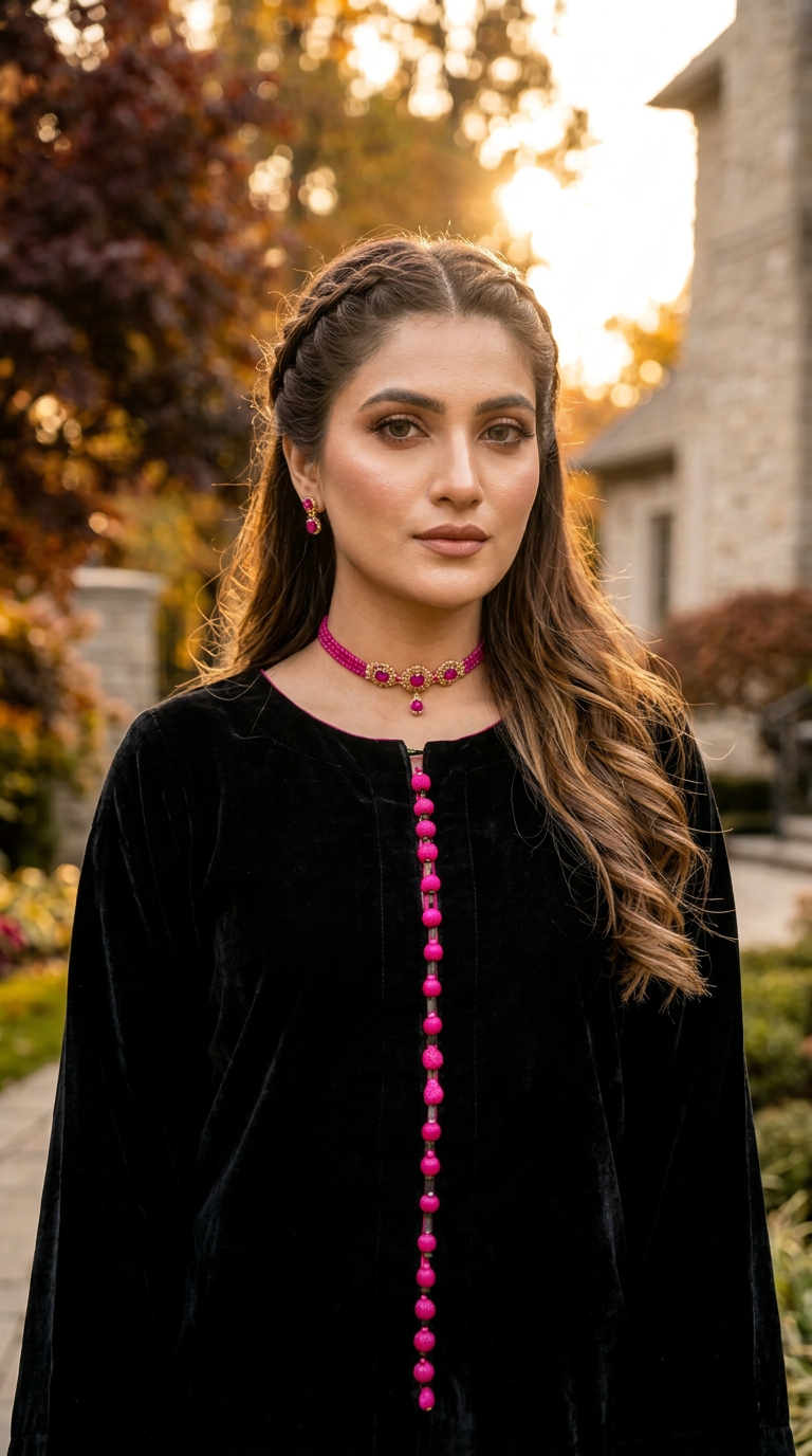 Kate Black Velvet Co ord Set