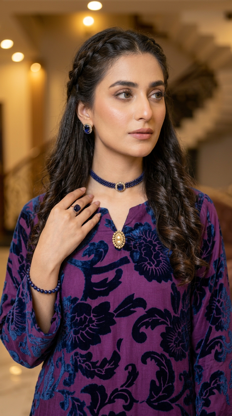 Athena Magenta Palachi Ready to Wear 2 Pcs Dress