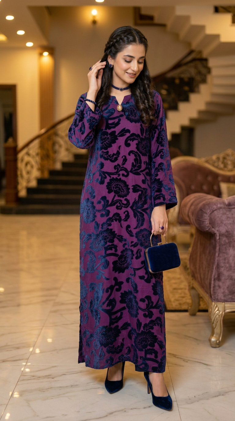 Athena Magenta Palachi Ready to Wear 2 Pcs Dress