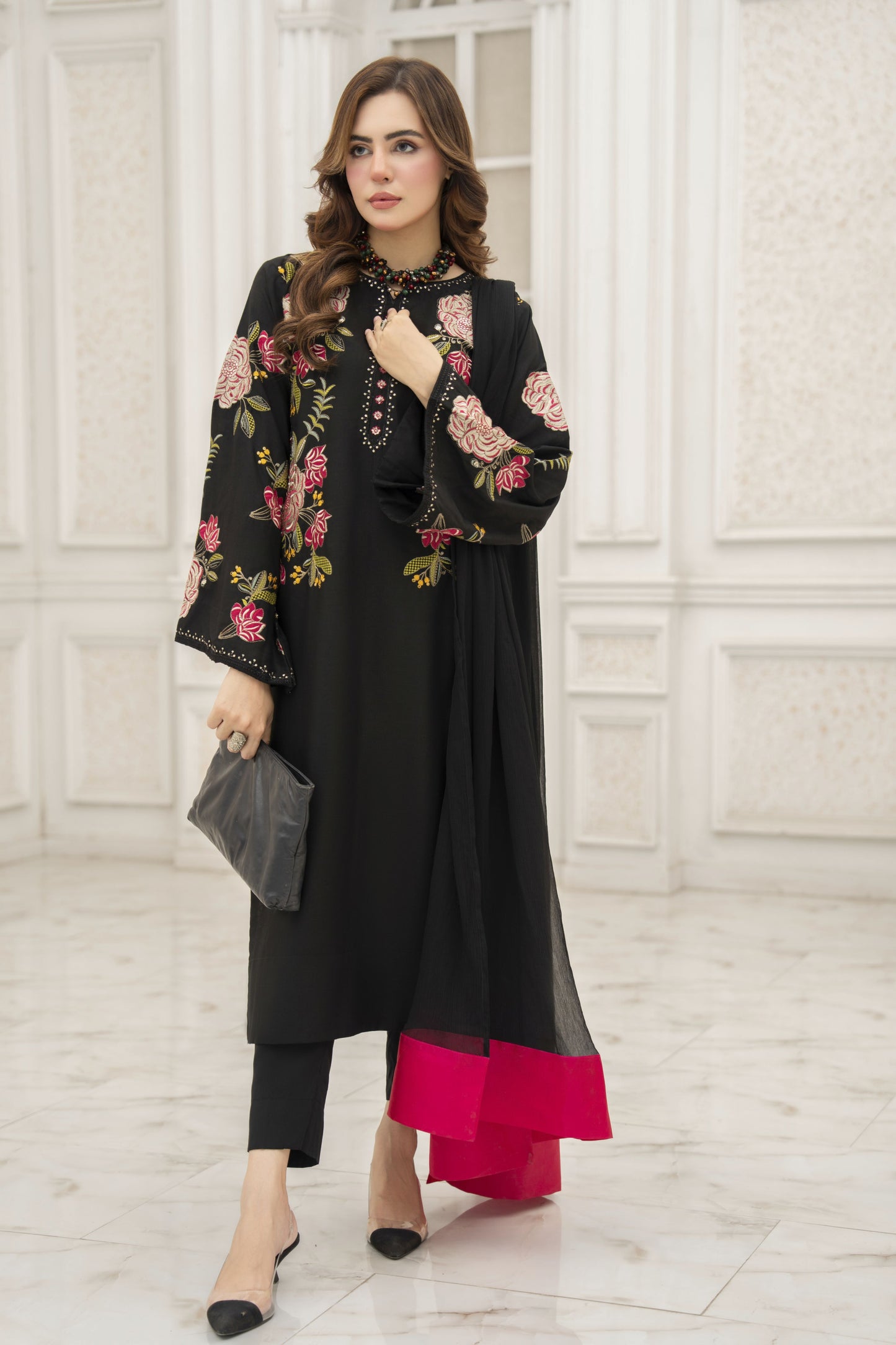 Hena Ready to Wear 3 Pcs Embroidered Dress