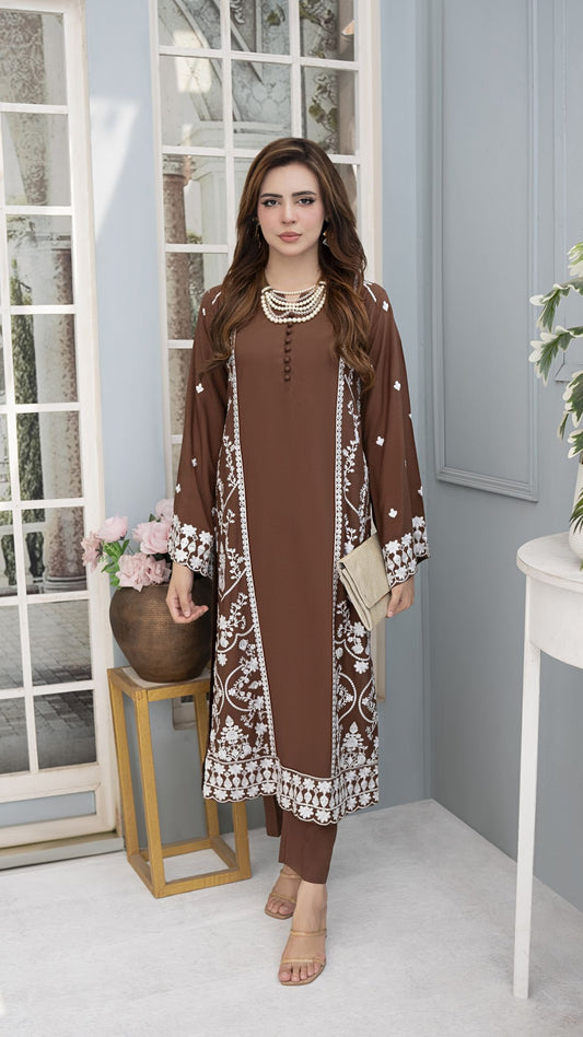 Eman Ready to Wear 2 Pcs Embroidered Dress