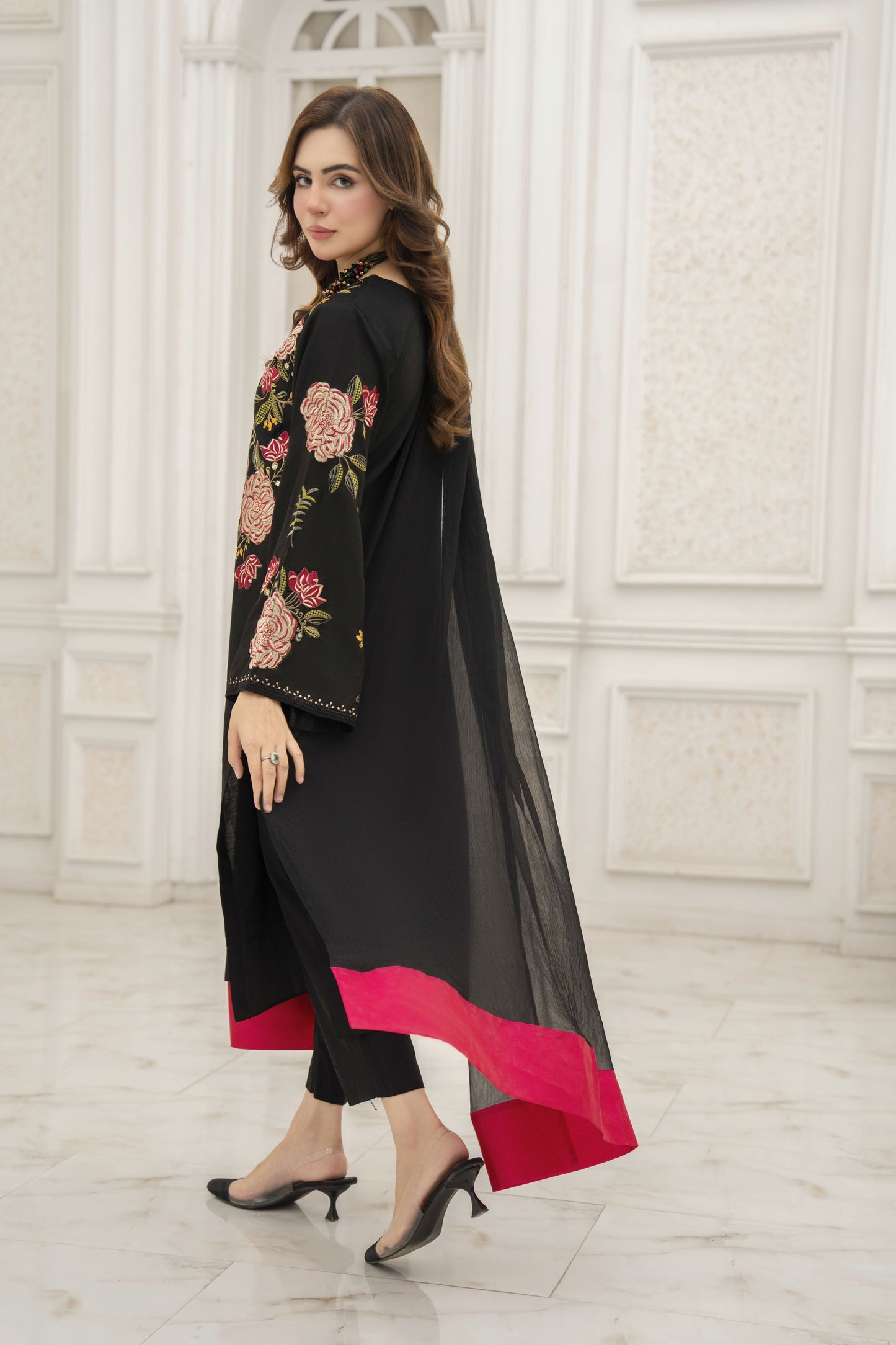 Hena Ready to Wear 3 Pcs Embroidered Dress