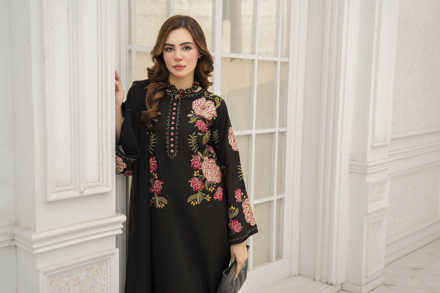 Hena Ready to Wear 3 Pcs Embroidered Dress