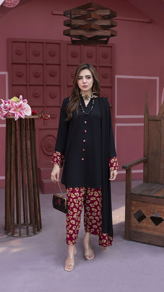 Daisy Ready to Wear 3 Pcs Linen Dress