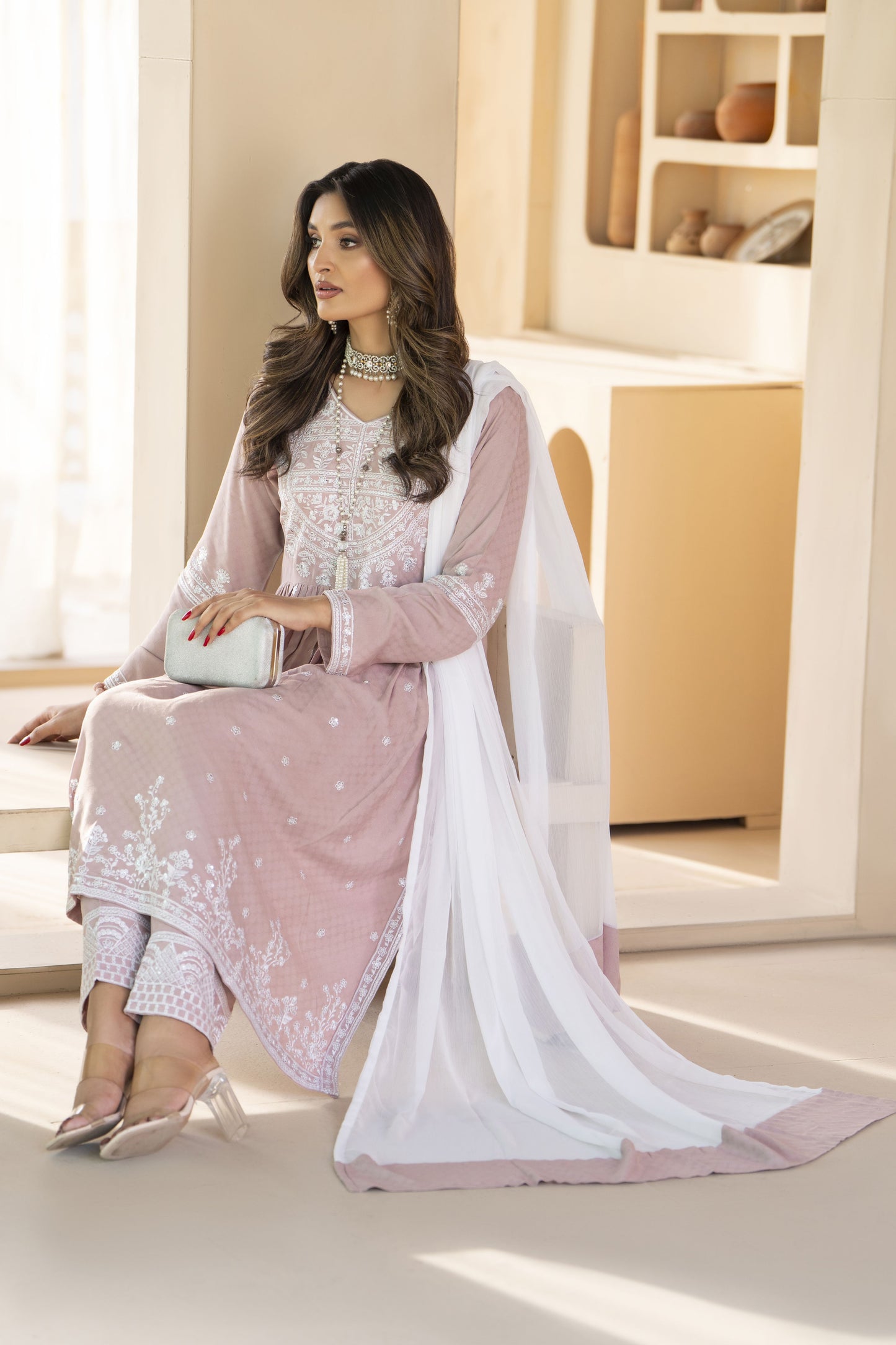 Anarkali Ready to Wear 3 Pcs Embroidered Dress
