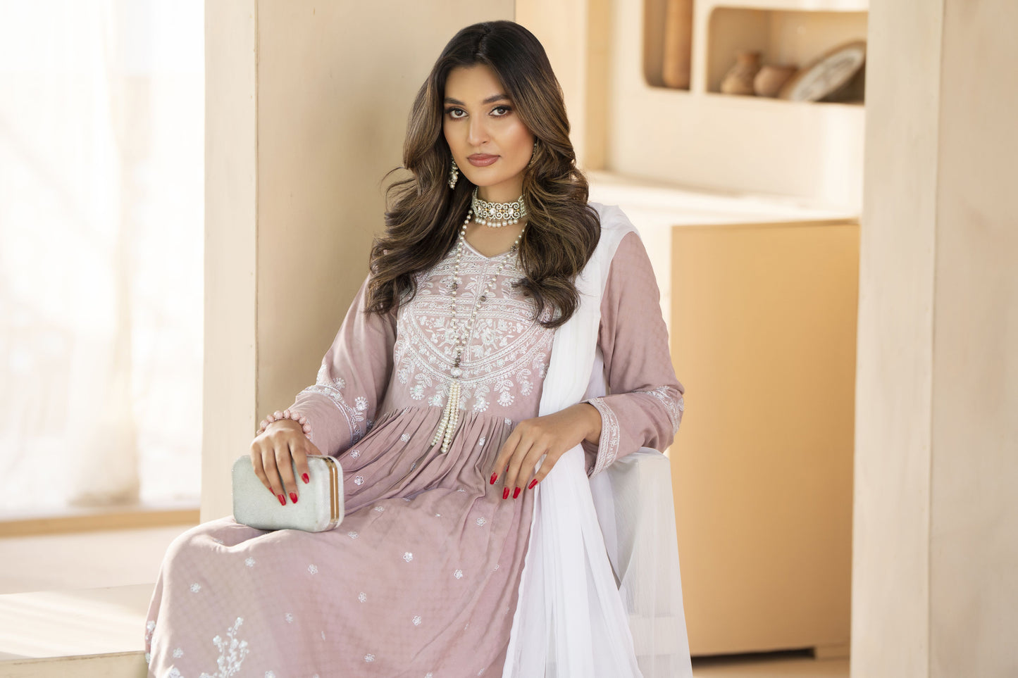 Anarkali Ready to Wear 3 Pcs Embroidered Dress