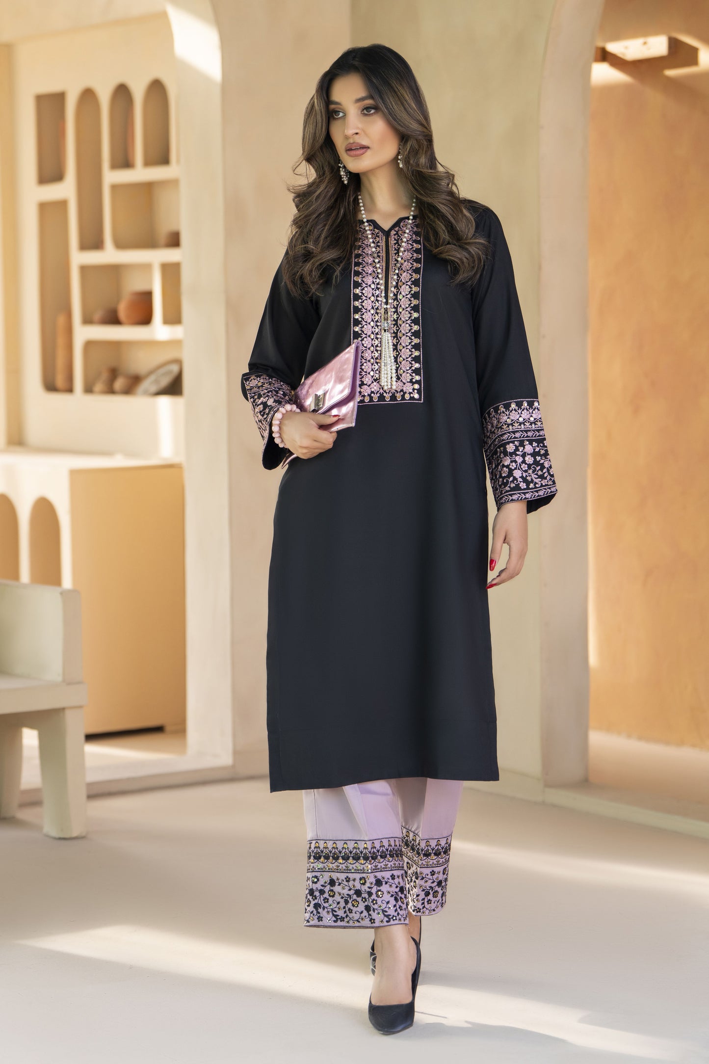 Kajal Ready to Wear 2 Pcs Embroidered Dress