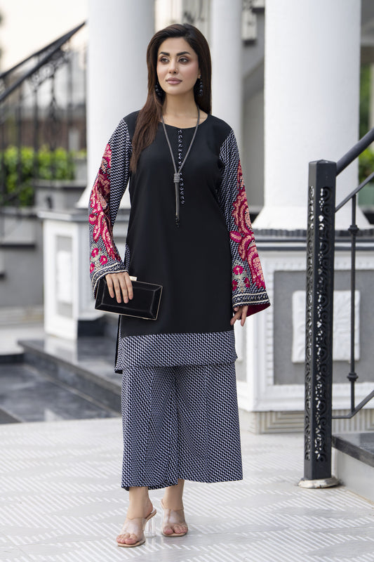 Aleezay Ready to Wear 2 Pcs Embroidered Dress