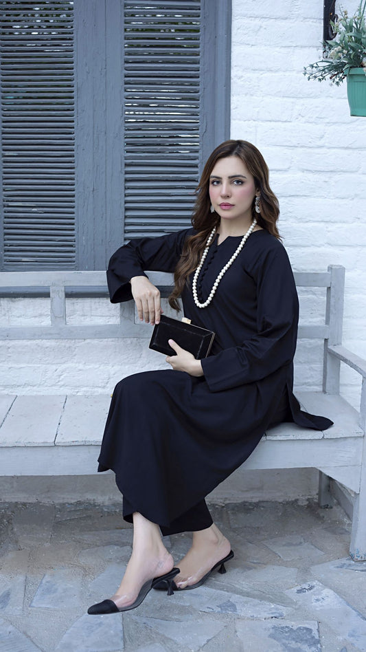 Huma Ready to Wear 2 Pcs Linen Dress